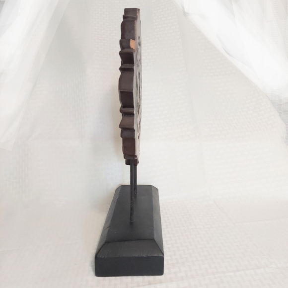 Wooden Fish Sculpture On Stand Home Decor - Picture 3 of 8